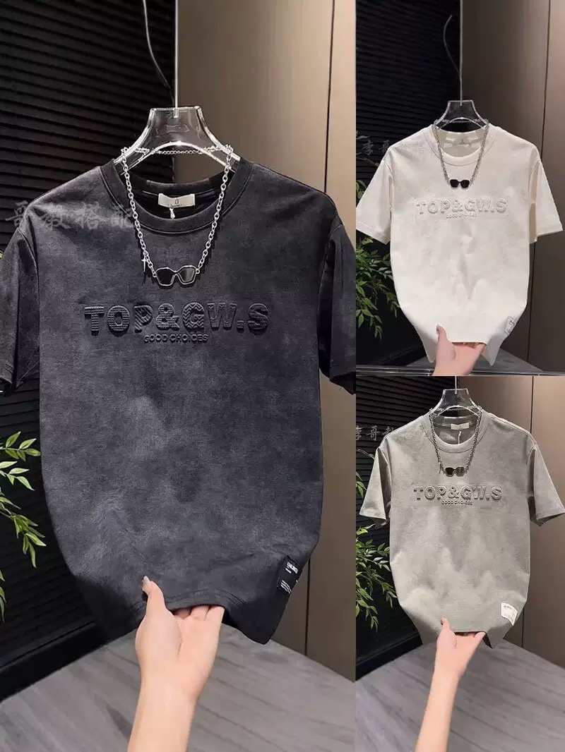 2026 Men's Trendy Letter-Printed Short-Sleeve T-Shirt