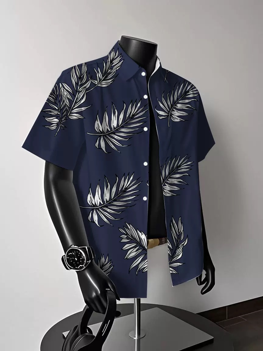 Hong Kong Style Vintage Hawaiian Short Sleeve Floral Shirt
