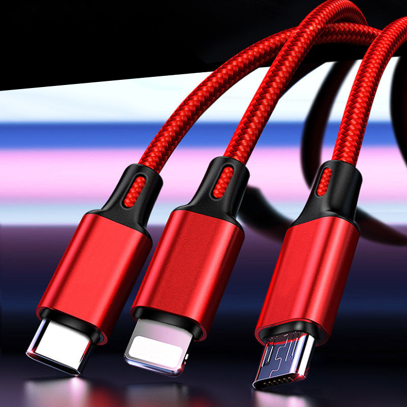 3-in-1 Fast Charging Cable Multi USB Charger Cord