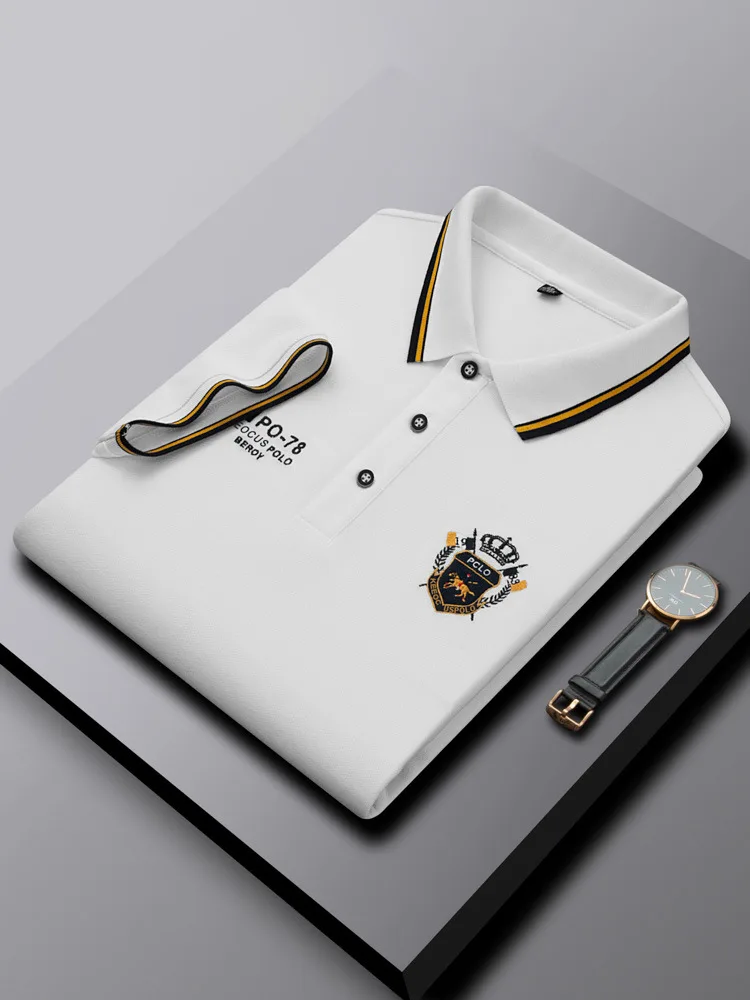 Men's Summer Business Casual Lapel Short-Sleeve Polo Shirt