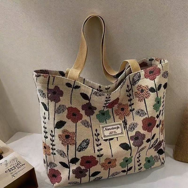 Women's Large-Capacity Canvas Tote Bag Shoulder Handbag