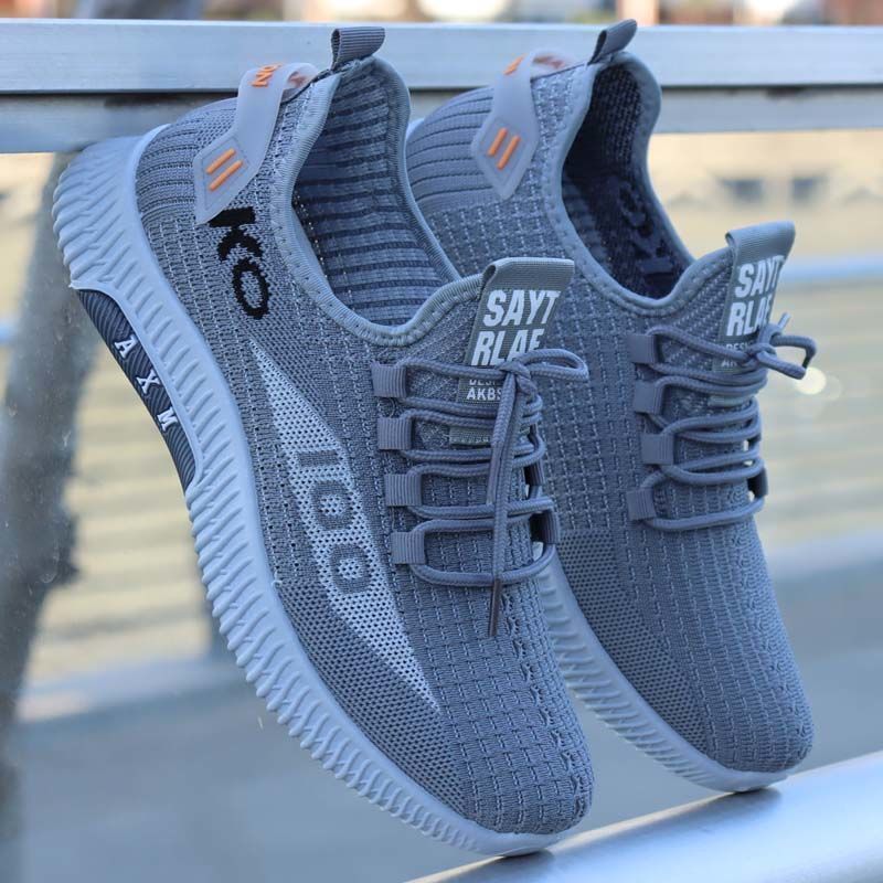 Men's Slip-On Breathable Mesh Fly-Knit Casual Sports Shoes