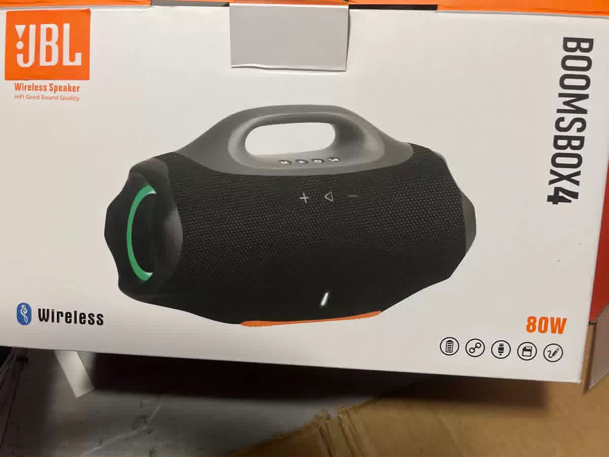 JBL Boombox 4 LED Music Warrior 4th Gen 60W Bluetooth Speaker