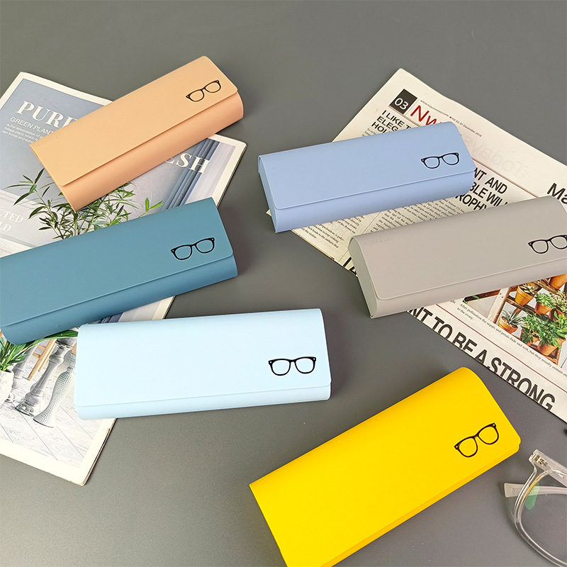 Customized New Magnetic Simple Leather Sunglasses and Prescription Glasses Storage Case, Multi-Color Creative