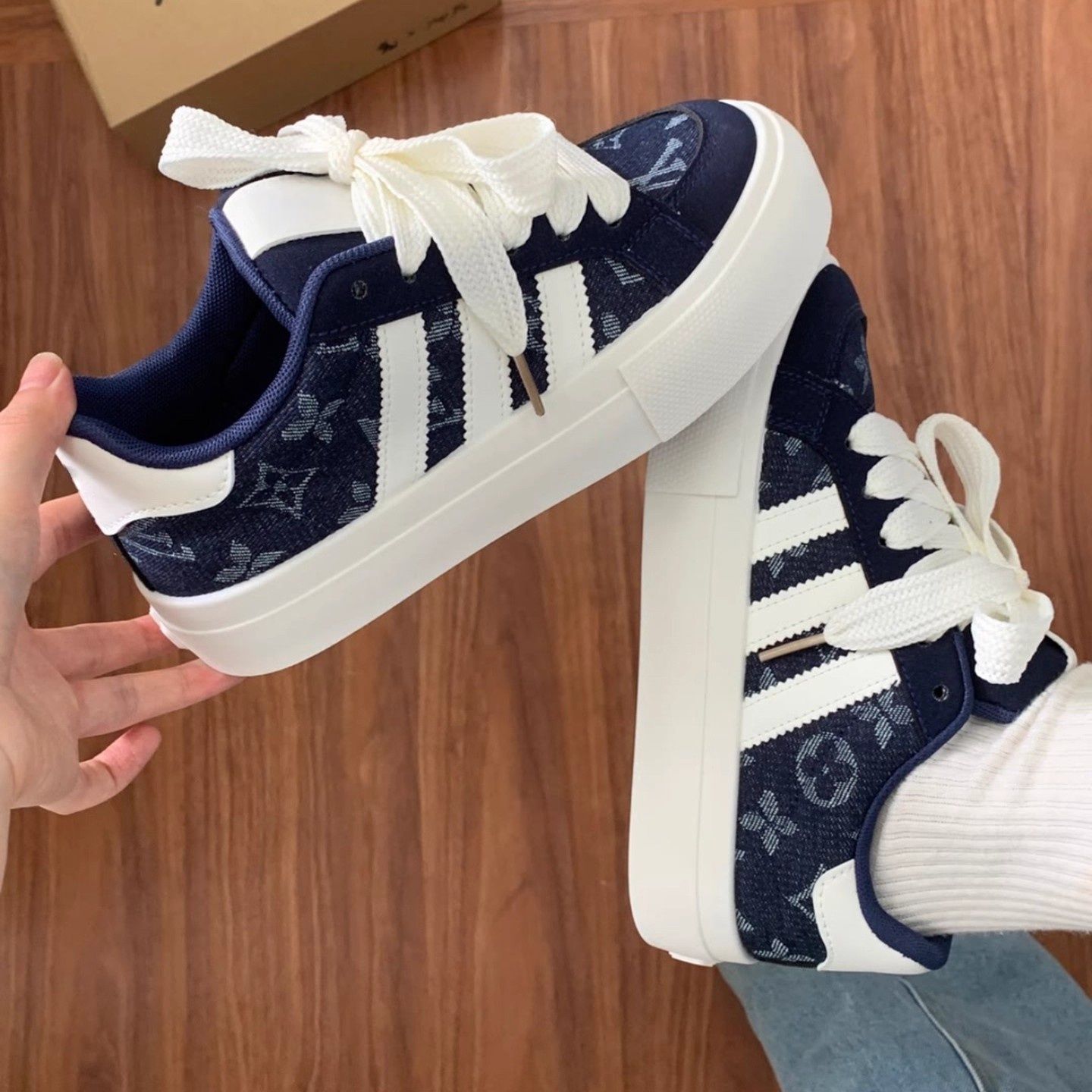 Korean Style Versatile Chanel-Style Sneakers for Women