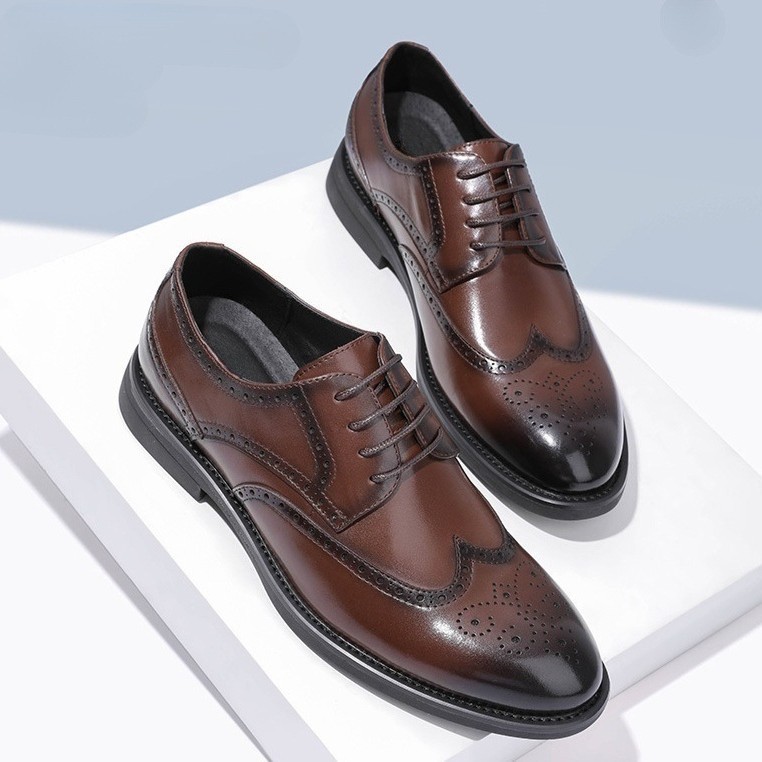 New Bullock Carved Leather Shoes