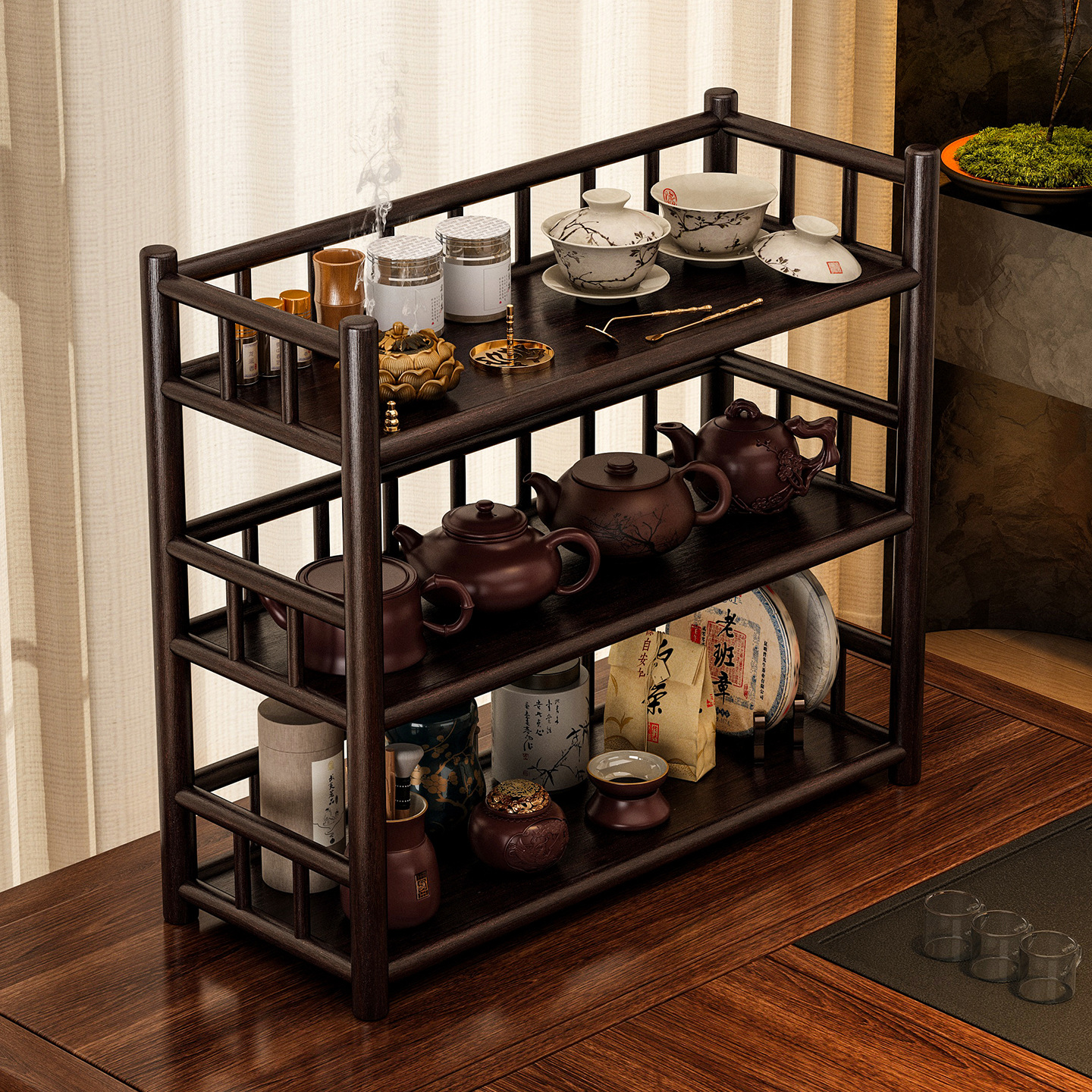 Desktop Display Shelf for Teacups