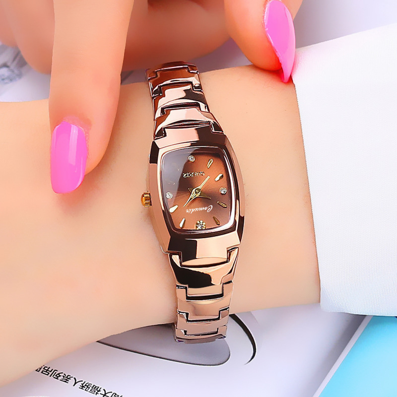 Tungsten steel watch women's waterproof