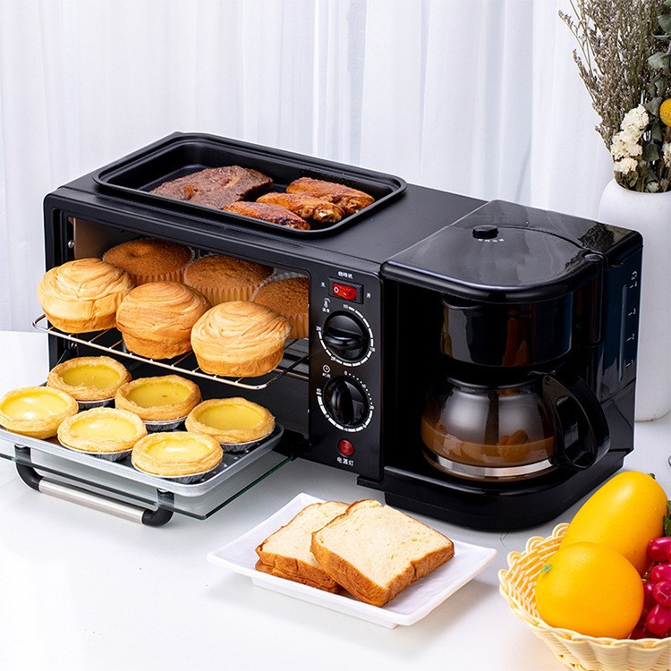 3in1 breakfast machine household multifunctional breakfast machine coffee hot milk electric oven
