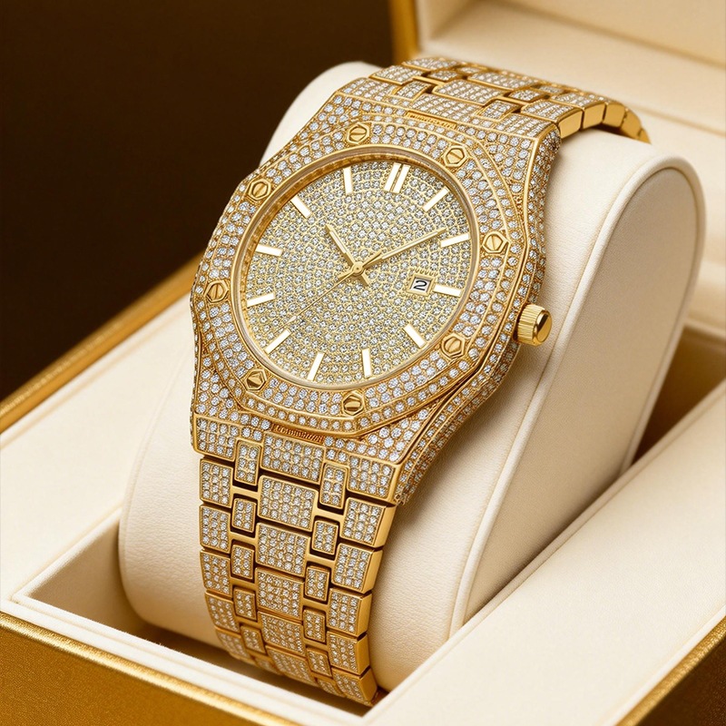 Cross-border full diamond luxury quartz watch