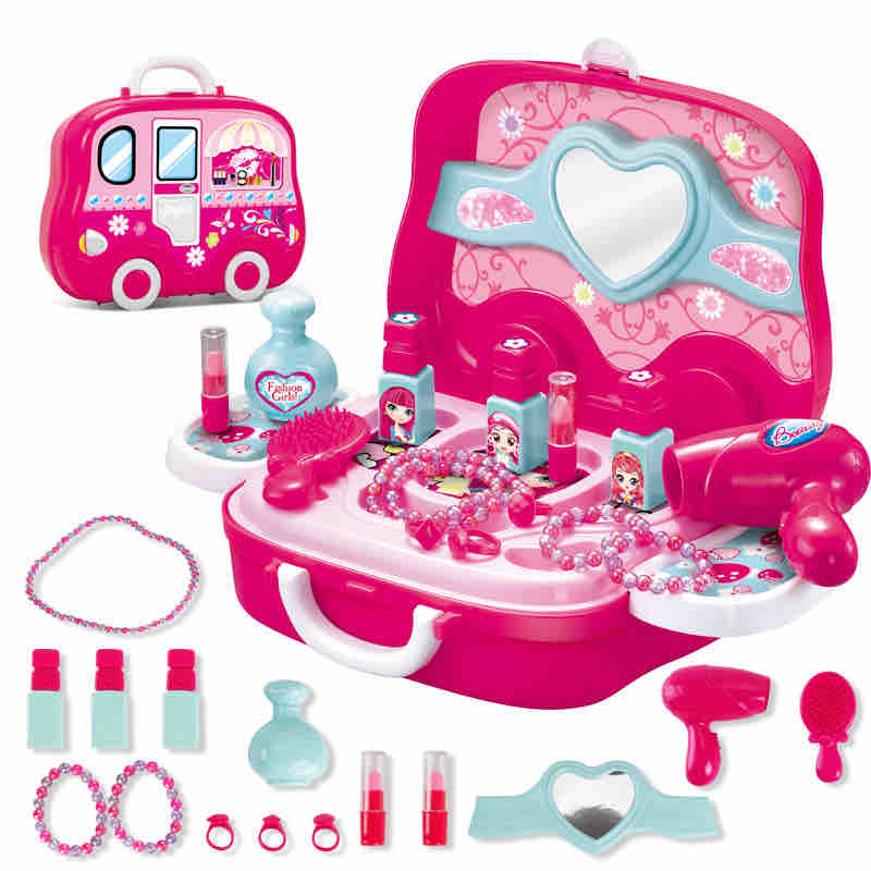 Children Realistic Makeup Travel Suitcase