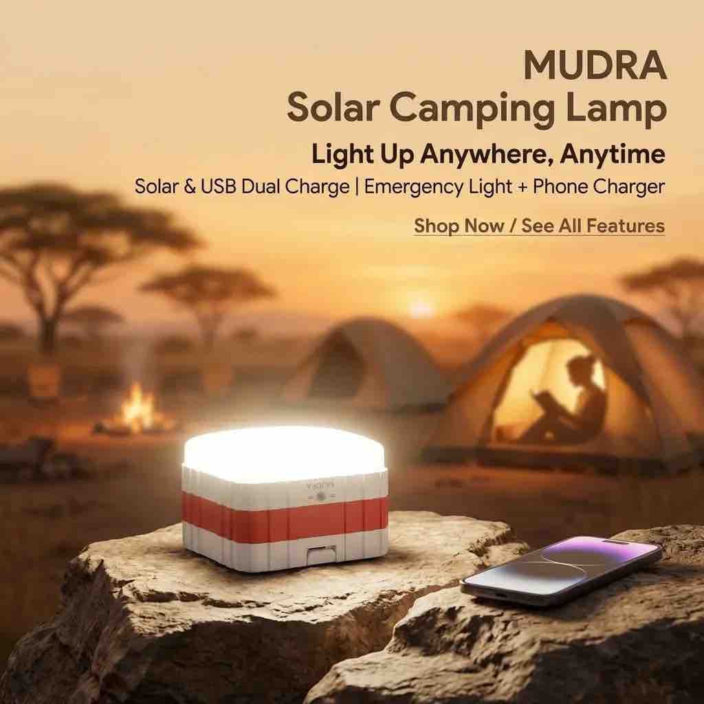 MUDRA Solar Camping Lamp