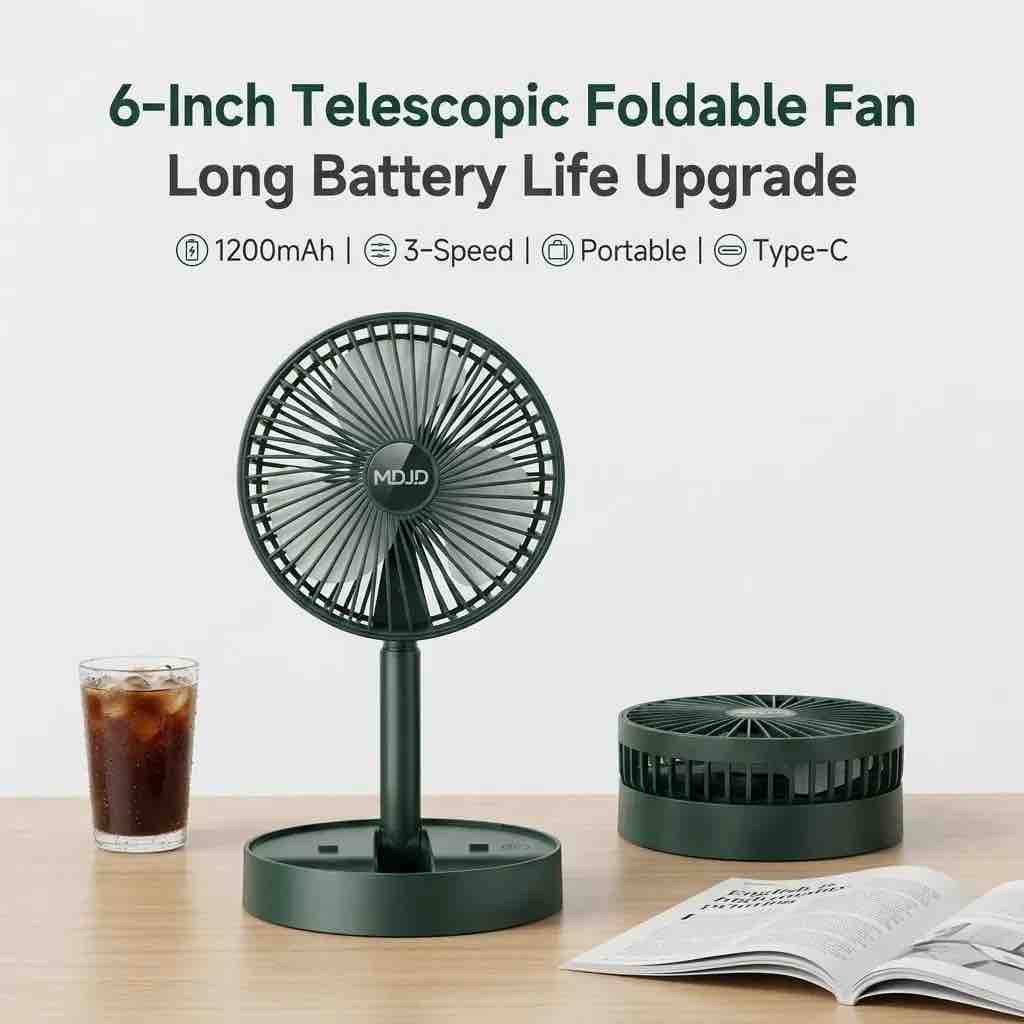 6-inches Telescopic Foldable Fan