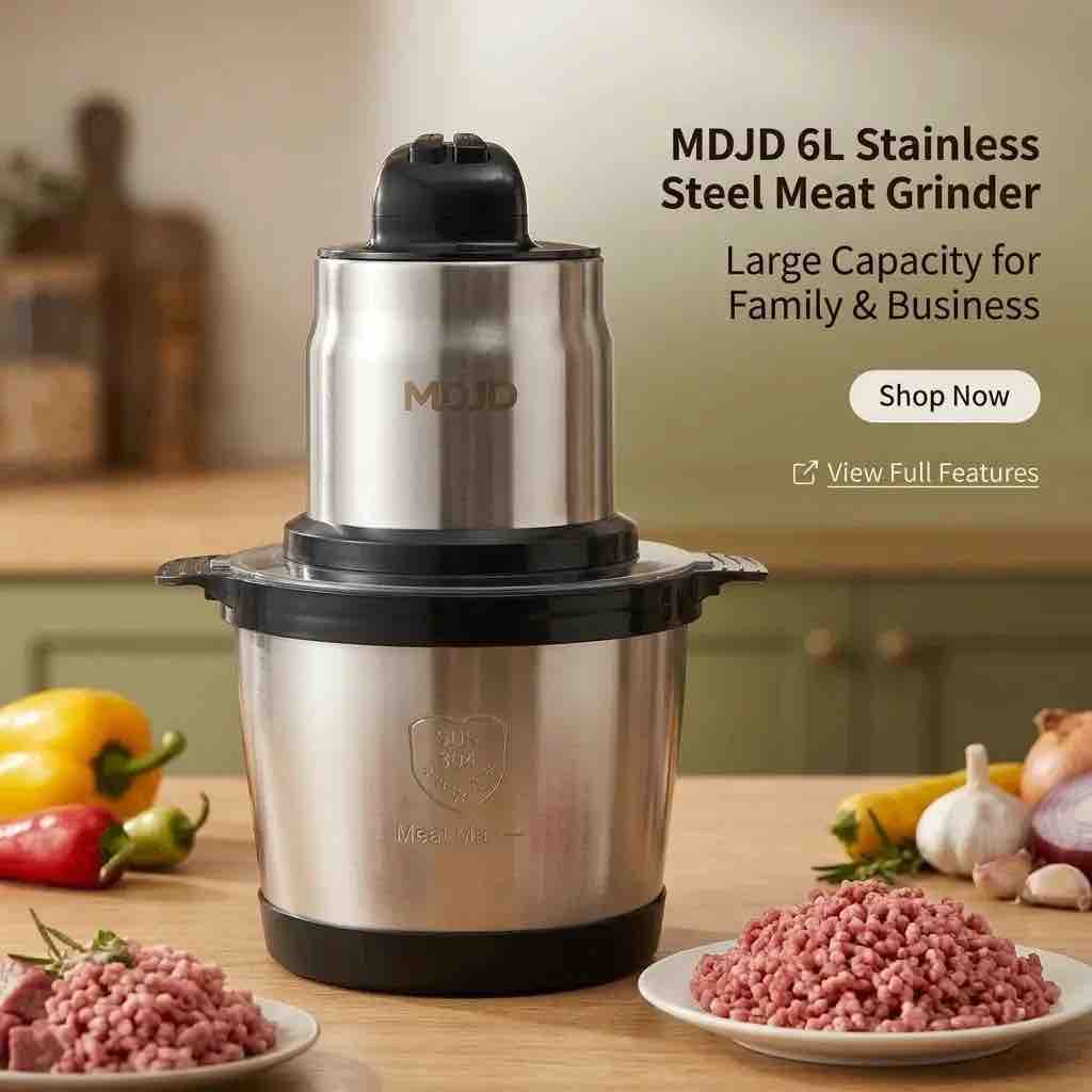 MDJD 6L Stainless Steel Meat Grinder