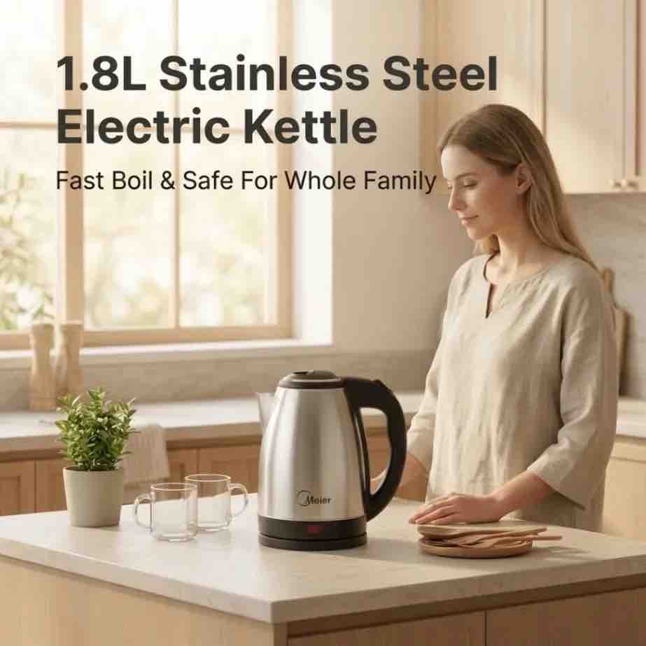 1.8L Stainless Steel Electric Kettle