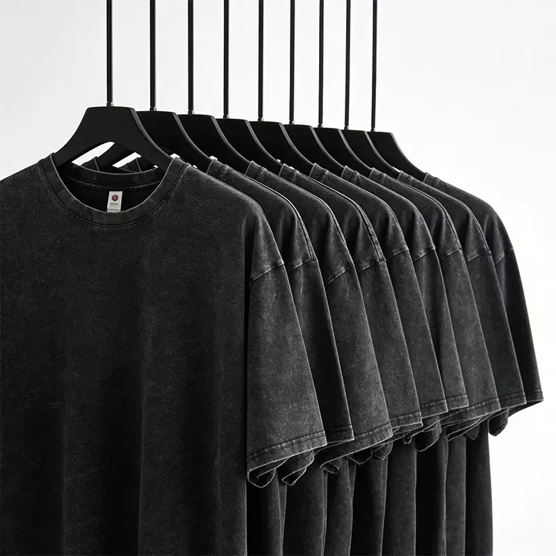 230g heavy cotton washed old retro T-shirt tide brand American high street tide