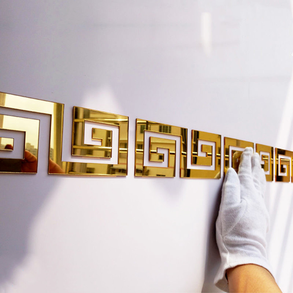 3D acrylic three-dimensional wall stickers 10*10cm (10pcs)