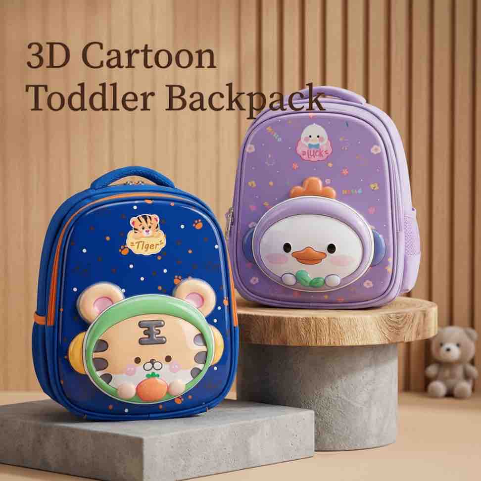 3D Cartoon Toddler Backpack